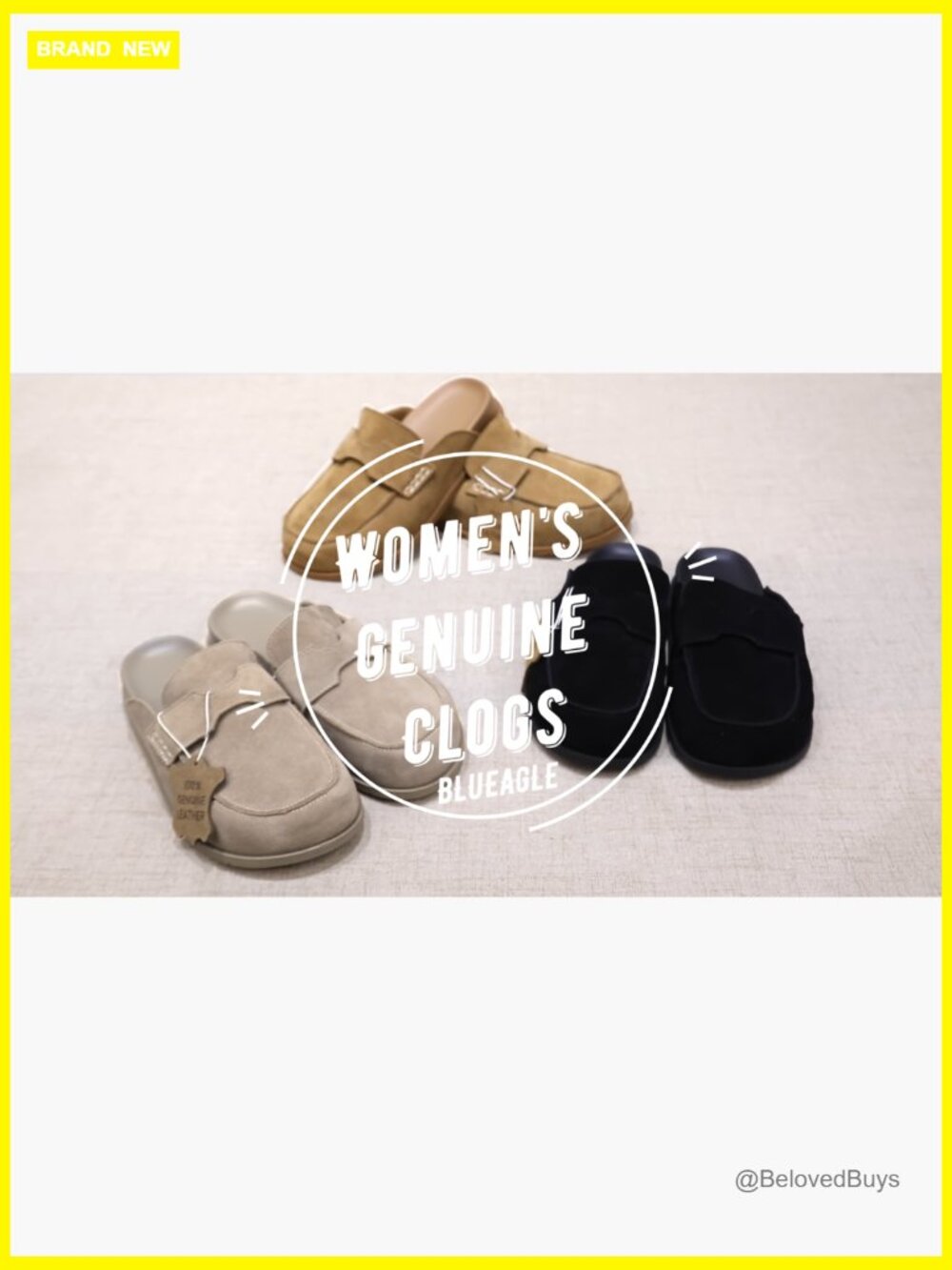 Genuine Suede Clogs Slip On Mules with Memory Foam Arch Support Non-Slip Sole - Picture 7 of 7